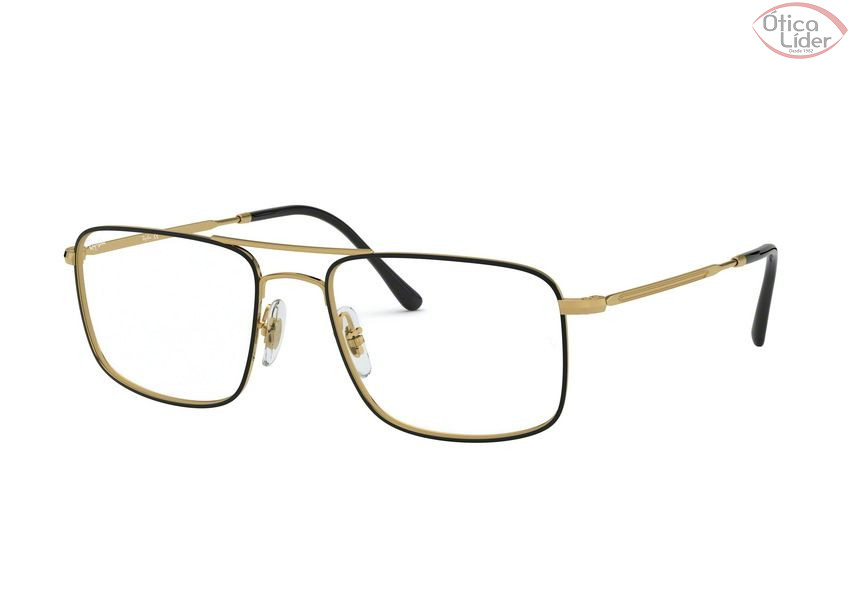 Ray-Ban RX6434 2946 55 Metal Dourado / Preto