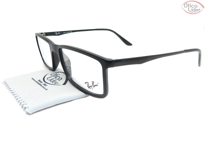 Ray-Ban RX7026l 5196 54 Acetato / Metal Preto