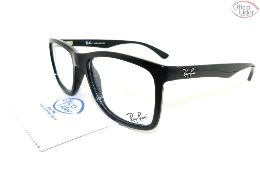 Ray-Ban RX7027l 2000 56 Acetato Preto