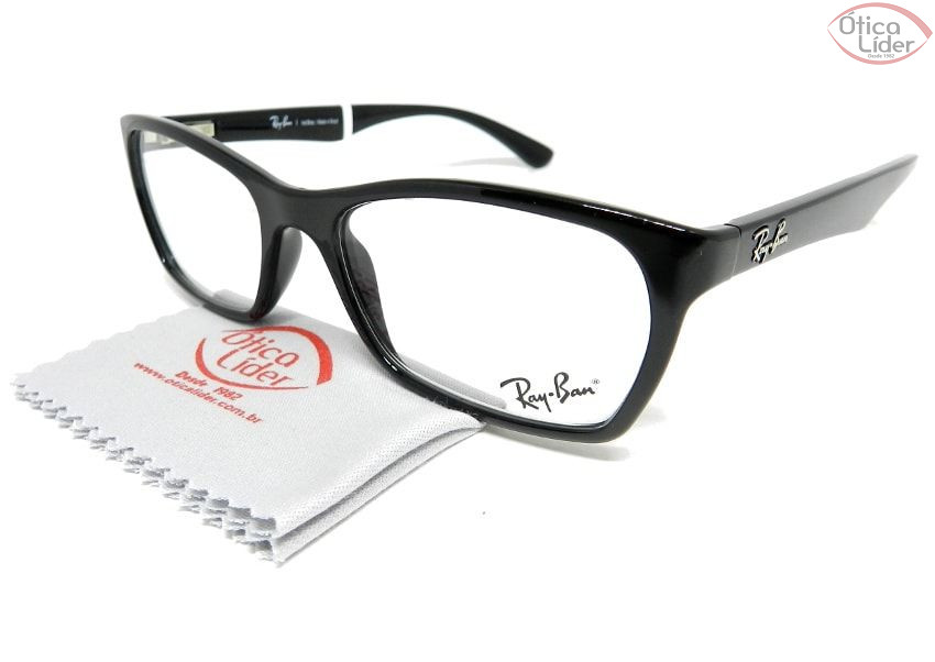 Ray-Ban RX7033l 2000 52 Acetato Preto