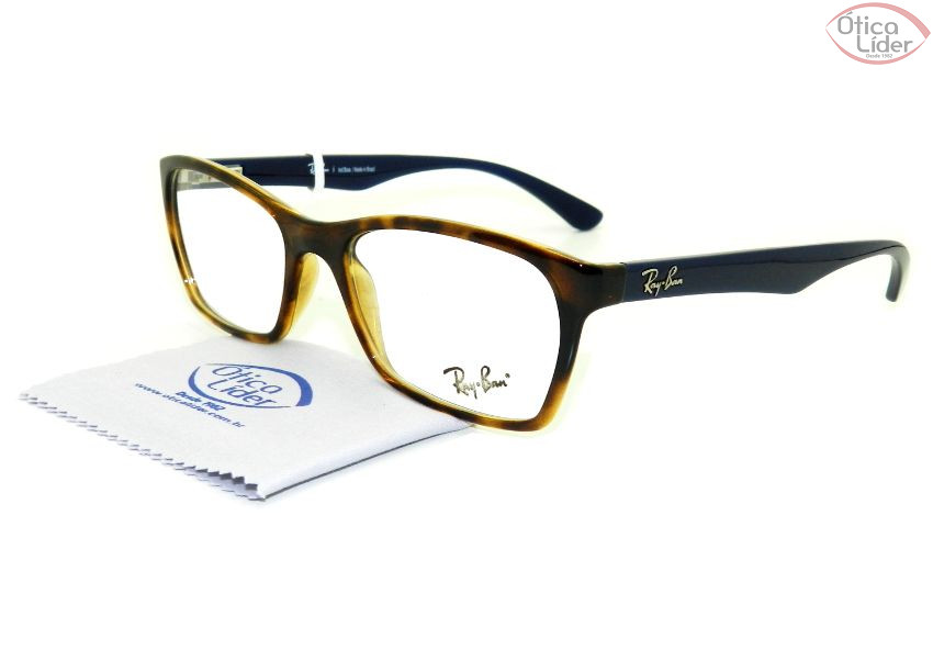 Ray-Ban RX7033l 5666 52 Acetato Demi / Azul