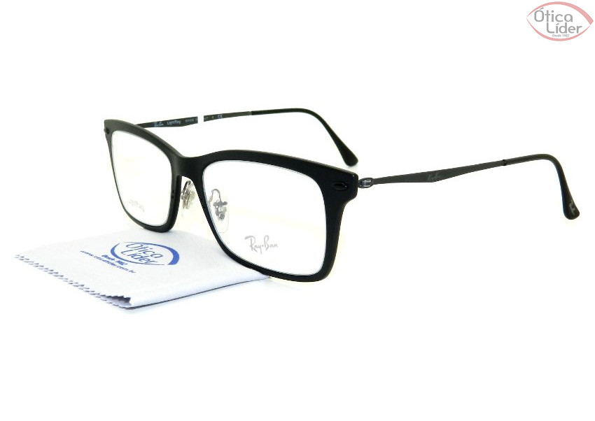 Ray-Ban RX7039 2077 53 Acetato Preto / Cinza