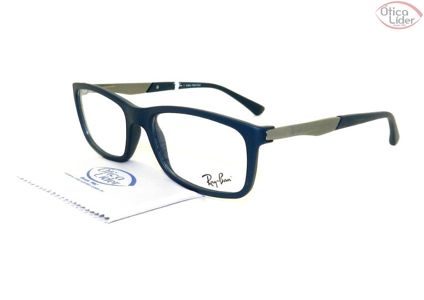 Ray-Ban RX7040l 5412 53 Acetato Azul Escuro / Chumbo