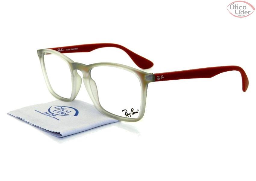 Ray-Ban RX7045l 5485 53 Acetato Fruta-Cor / Vermelho