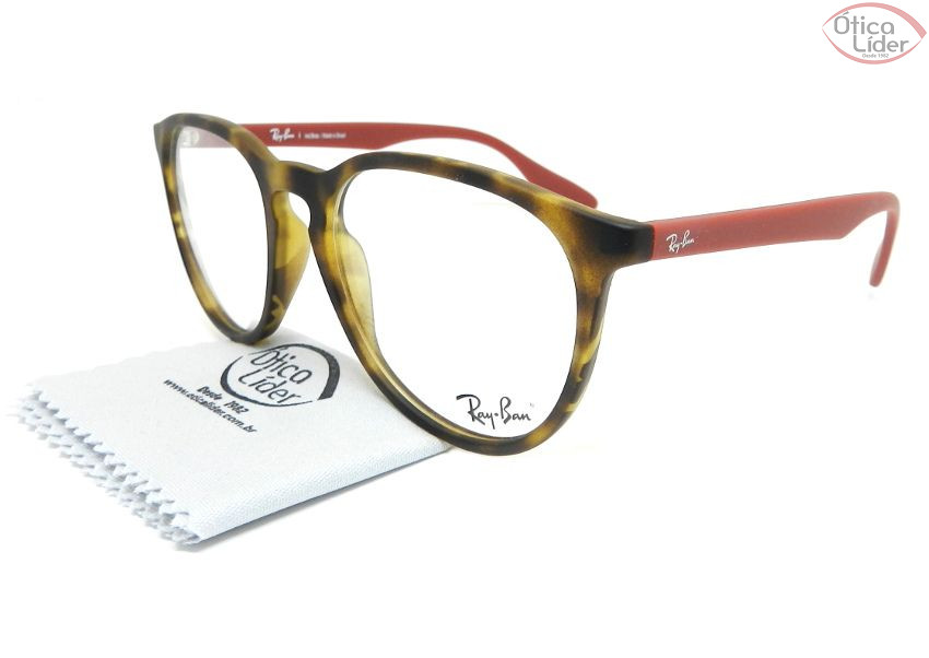 Ray-Ban RX7046l 5662 53 Erika Acetato Tartaruga / Vermelho