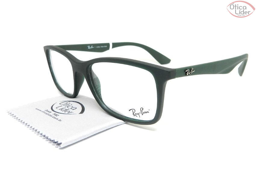 Ray Ban RX7047l 5483 56 Acetato Preto Verde Militar ate 20 de Desconto na Otica Lider