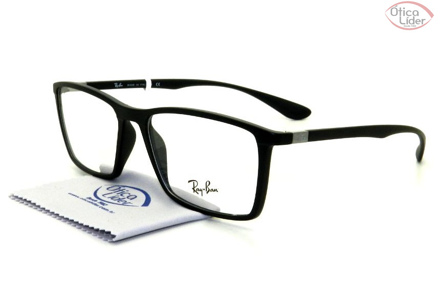 Ray Ban RX7049 5204 56 Liteforce Acetato Preto at 20 de