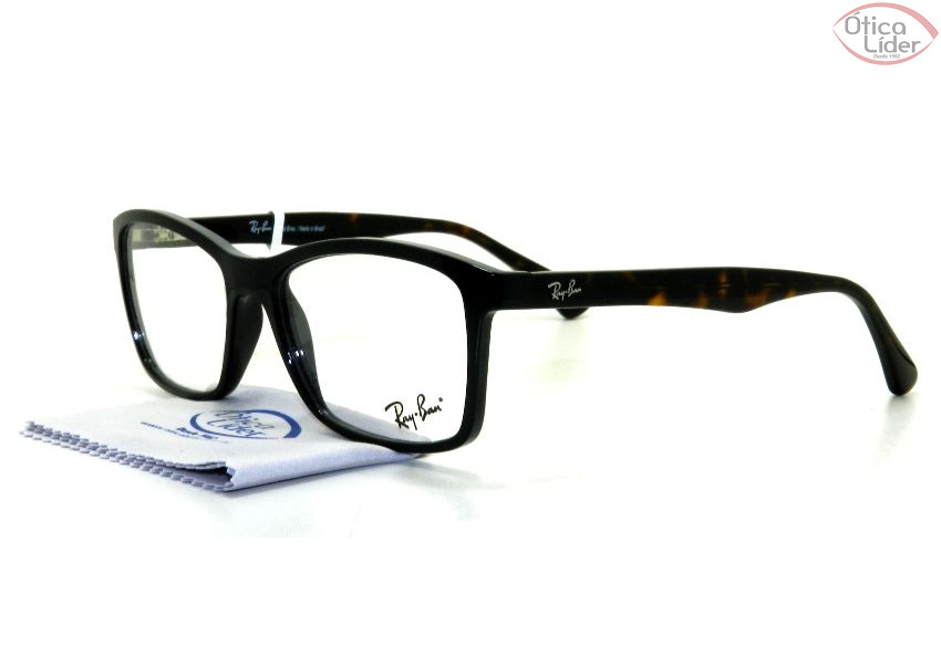 Ray-Ban RX7095l 5566 53 Acetato Preto / Mesclado