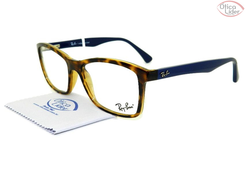 Ray-Ban RX7095l 5654 53 Acetato Demi / Azul