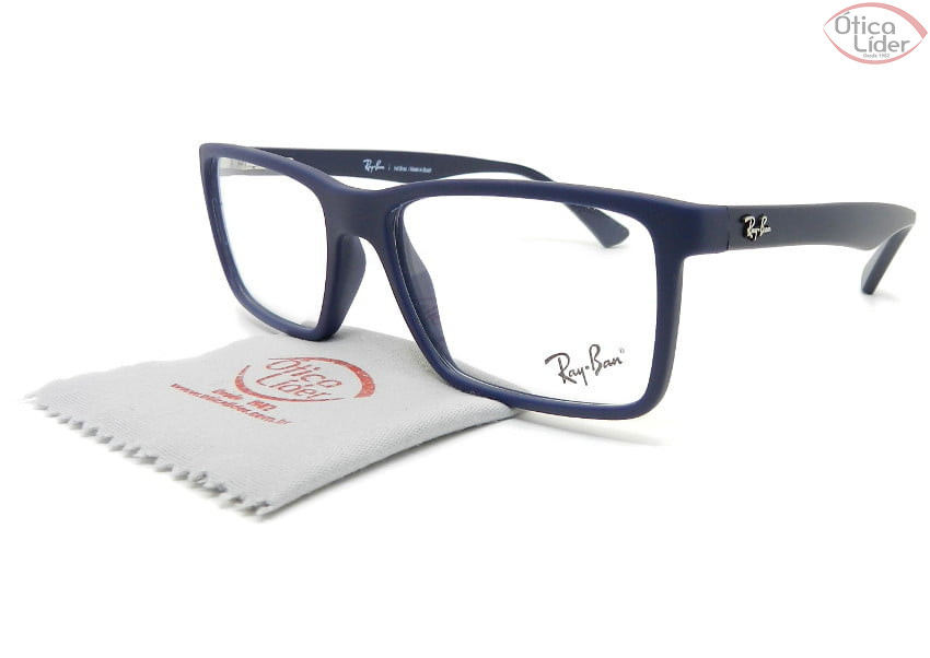 Ray-Ban RX7096l 5412 54 Acetato Azul Marinho