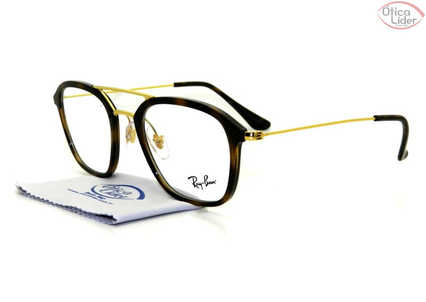 Ray-Ban RX7098 2012 50 Acetato Demi / Dourado