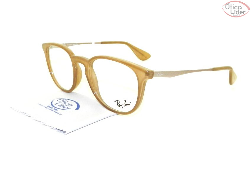 Ray-Ban RX7099l 5660 49 Acetato Bege / Prata