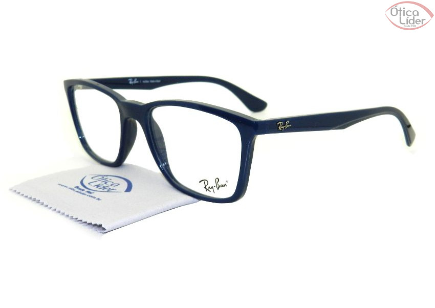 Ray-Ban RX7107l 5584 54 Acetato Azul Marinho