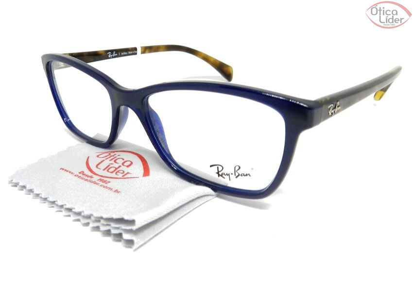 Ray-Ban RX7108l 5696 53 Acetato Azul e Mesclado