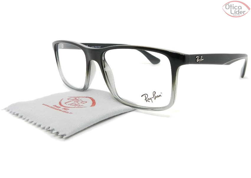 Ray-Ban RX7120l 5667 55 Acetato Preto / Transparente