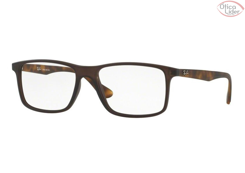Ray-Ban RX7120l 8003 55 Acetato Marrom Mesclado