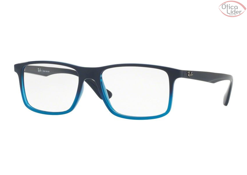 Ray-Ban RX7120l 8004 55 Acetato Azul / Transparente Degradê