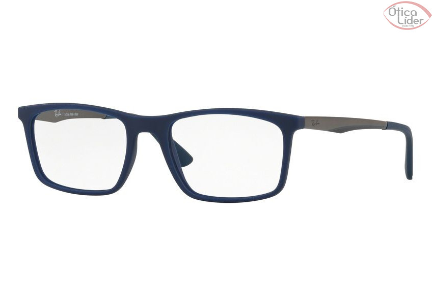 Ray-Ban RX7134l 5828 53 Acetato Azul / Metal Grafite