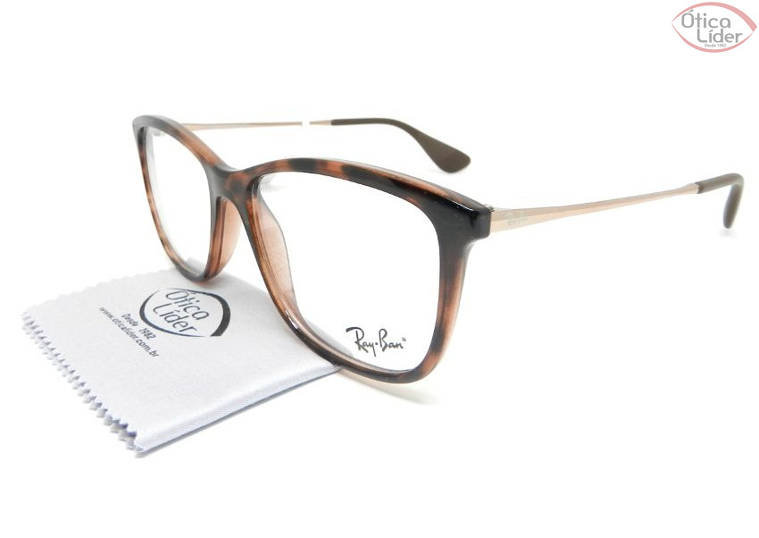 Ray-Ban RX7135l 5698 54 Acetato Demi / Metal Cobre