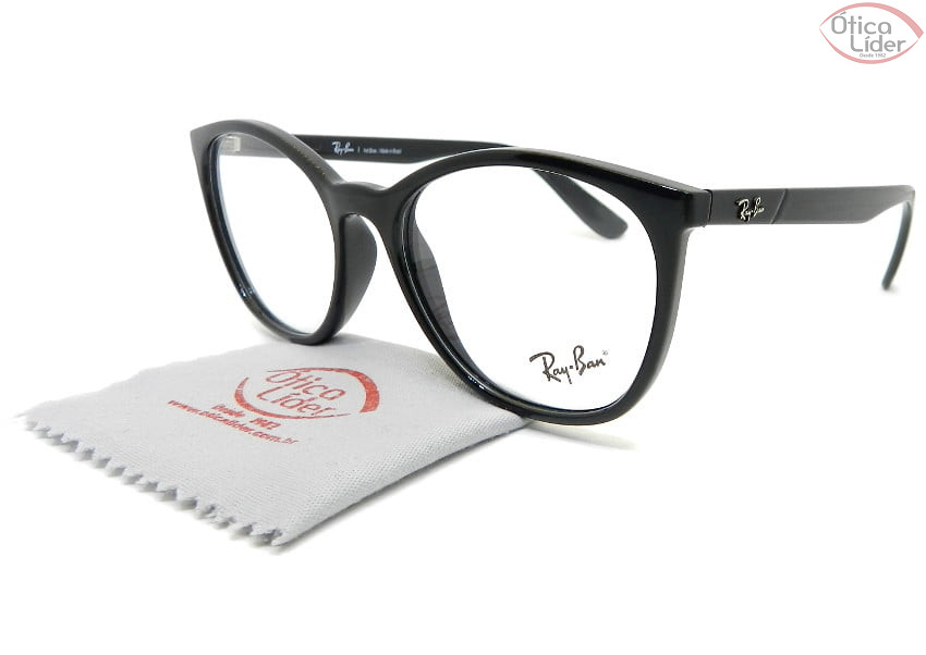 Ray-Ban RX7161l 2000 52 Acetato Preto