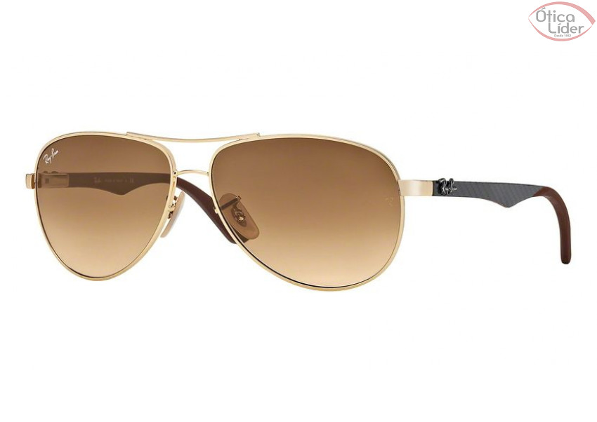 Ray-Ban RB 8313 001/51 61 Aviador Metal Dourado