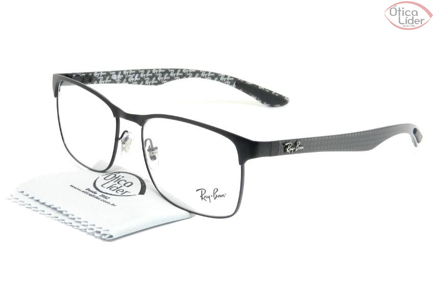 Ray Ban RX8416 2503 55 Metal Fibra de Carbono Preto ate 20 de Desconto na Otica Lider