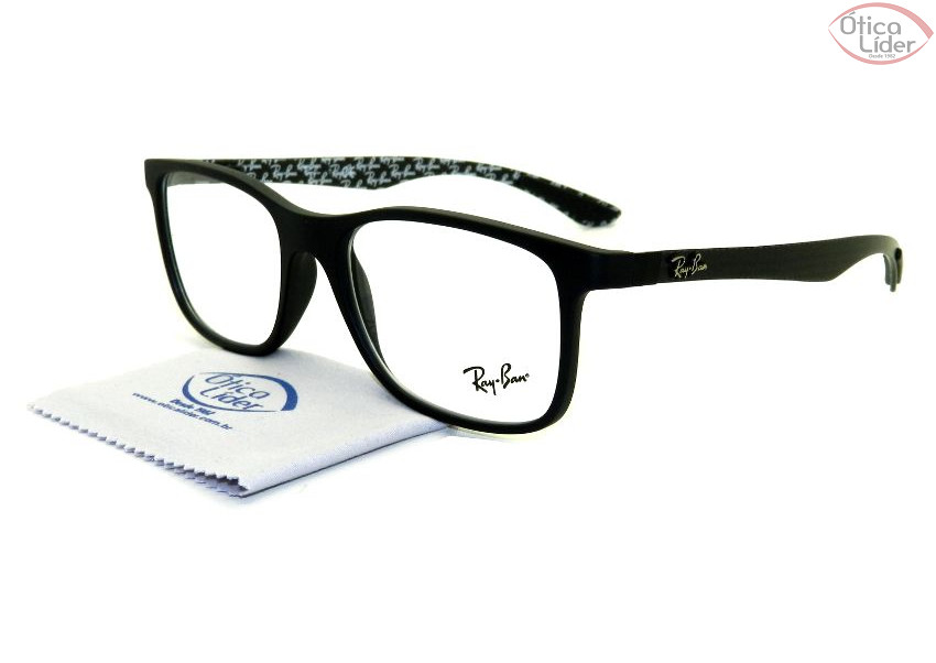 Ray-Ban RX8903 5263 55 Acetato Preto / Decorado
