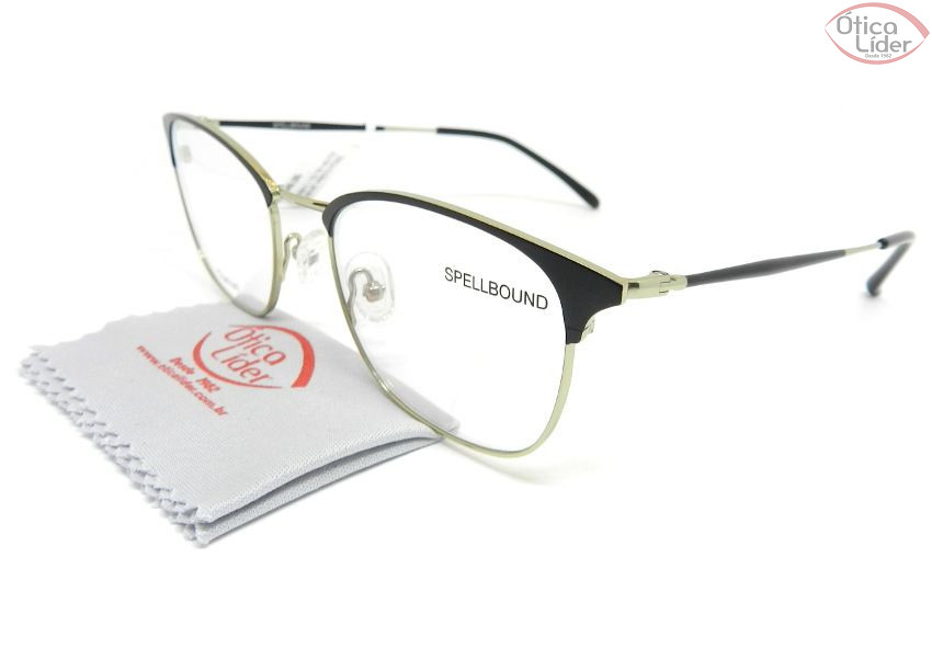 Spellbound SB4006 c1 52 Clubmaster Titanium Preto / Light Gold