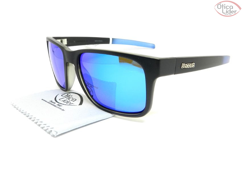 Secret SE 91359911 56 Motley Acetato Preto Espelhado Azul