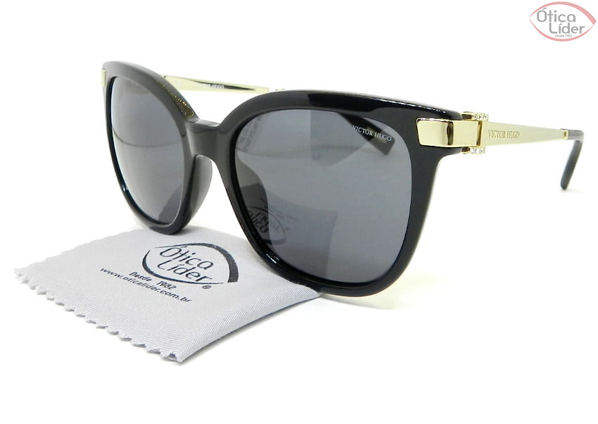 Victor Hugo SH1796 col.0700 53 Acetato Preto / Metal Dourado