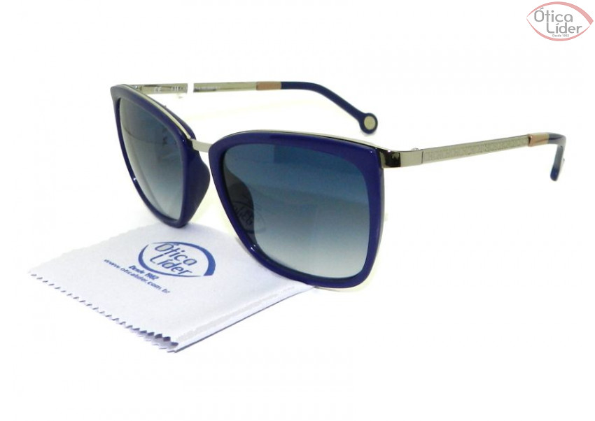 Carolina Herrera SHE 068 579b 54 Acetato Azul / Metal Prata
