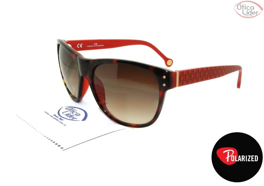 Carolina Herrera SHE 577 04au 56 Acetato Vermelho Mesclado