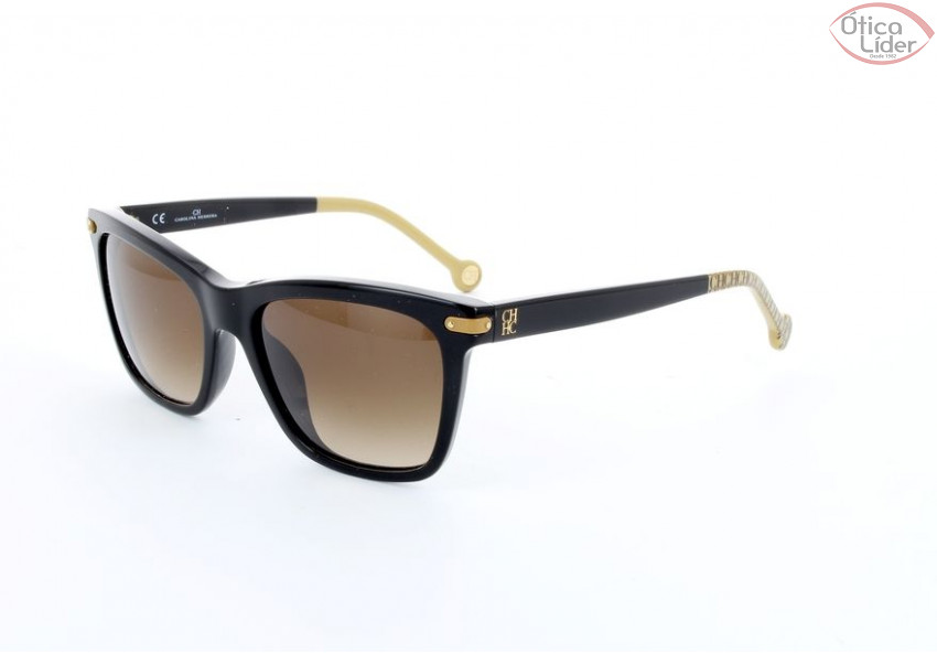 Carolina Herrera SHE 603 700x 54 Acetato Preto Polarizado