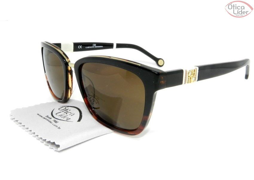 Carolina Herrera SHE 699 0geq 54 Acetato Preto / Mesclado 