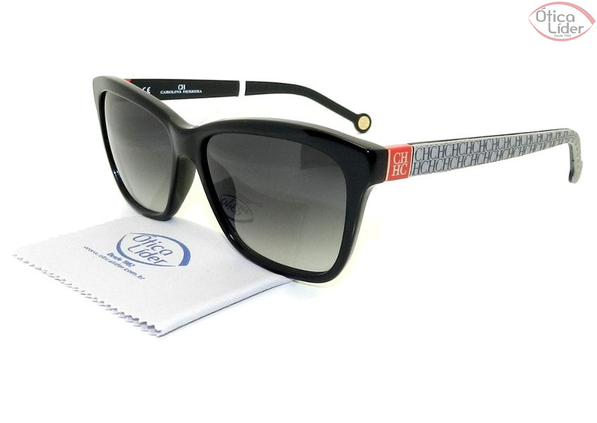 Carolina Herrera SHE 701 700k 55 Acetato Preto c/ Tecido