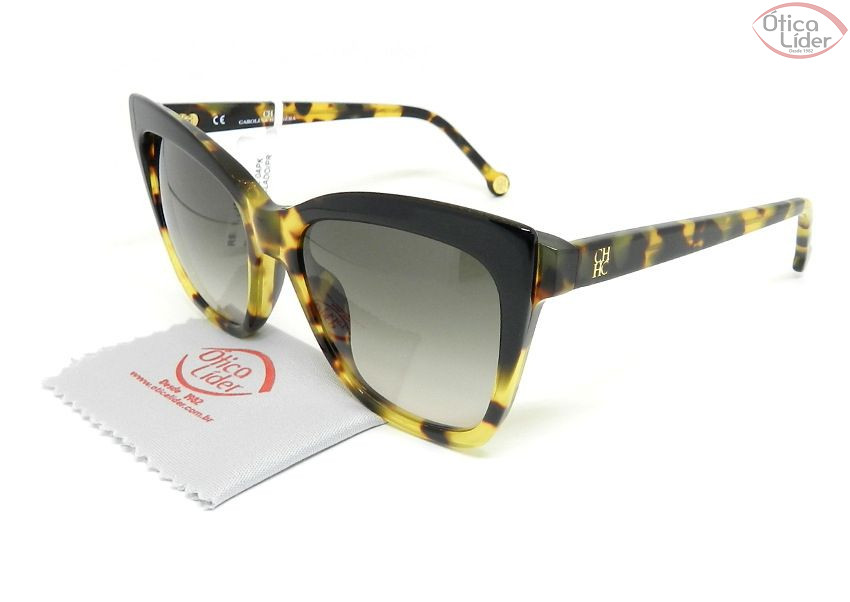 Carolina Herrera SHE791 0apk 54 Acetato Preto/Amarelo Mesclado