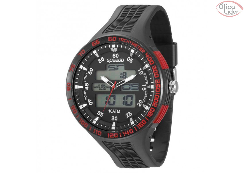 Speedo SP 81075g0egnp1 Esportivo Preto / Vermelho