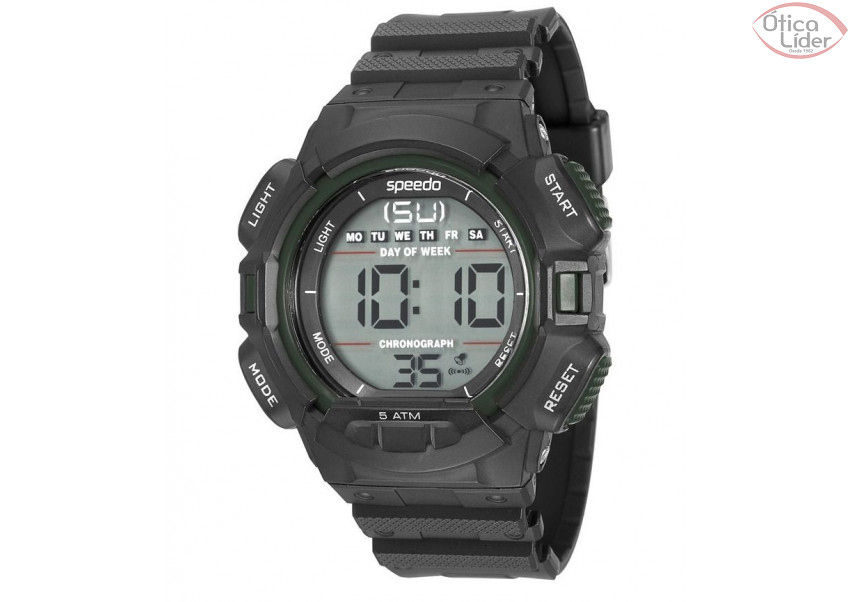 Speedo SP 81079g0egnp1 Esportivo Digital Preto / Verde