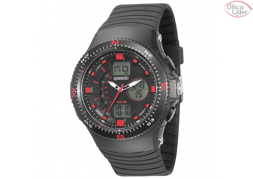 Speedo SP 81082g0egnp1 Esportivo Preto / Vermelho