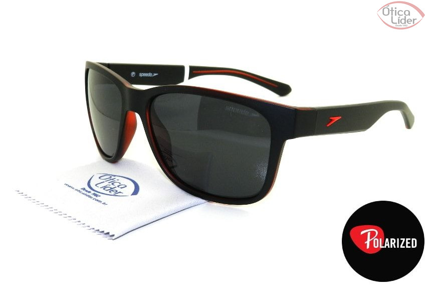 Speedo SP Rocket d02 59 Acetato Preto / Vermelho Polarizado