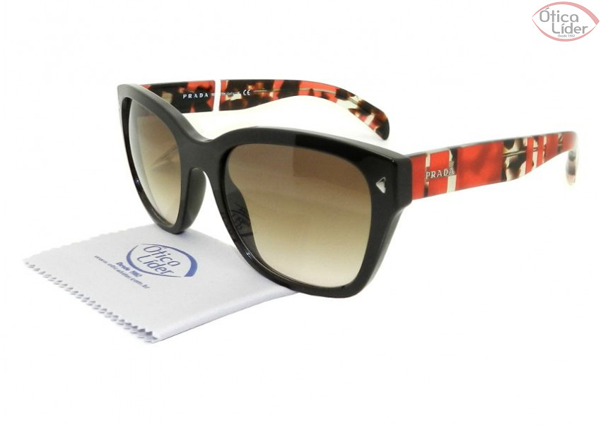 Prada SPR09s dho 3d0 54 Acetato Marrom / Vermelho e Mesclado