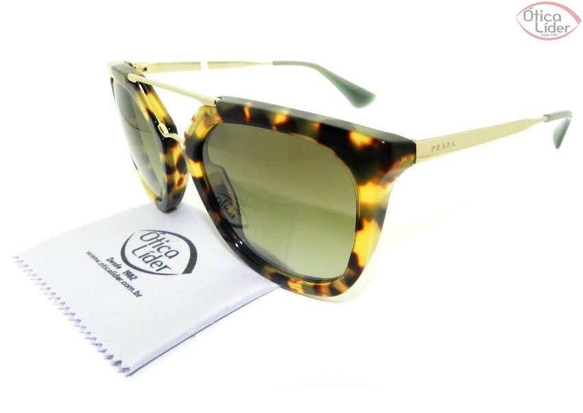 Prada SPR13q 7s0 4m1 54 Acetato Mesclado / Dourado