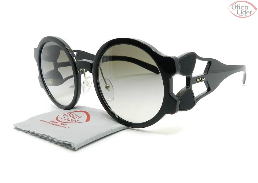 Prada SPR13u 1ab 0a7 54 Acetato Preto Retrô