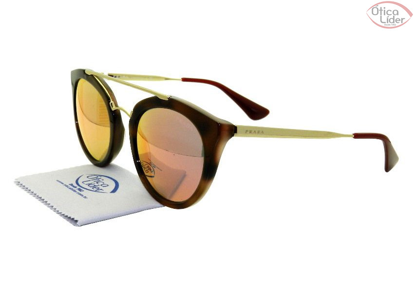 Prada Cinema SPR23s usg 5l2 52 Acetato Mesclado / Metal Dourado