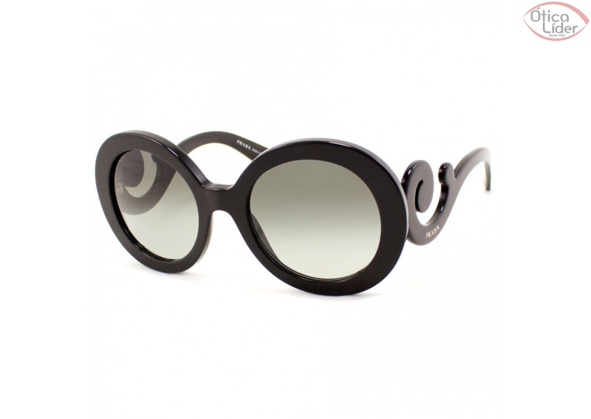 Prada SPR 27ns 1ab 3m1 55 Baroque Acetato Preto
