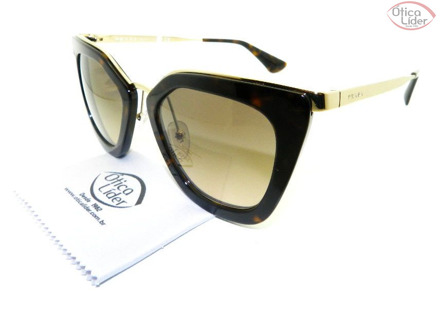 Prada SPR 53s 2au 3d0 52 Acetato Demi / Dourado