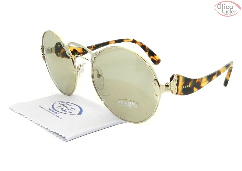 Prada SPR 55t zvn 5j2 57 Metal Dourado / Acetato Tartaruga