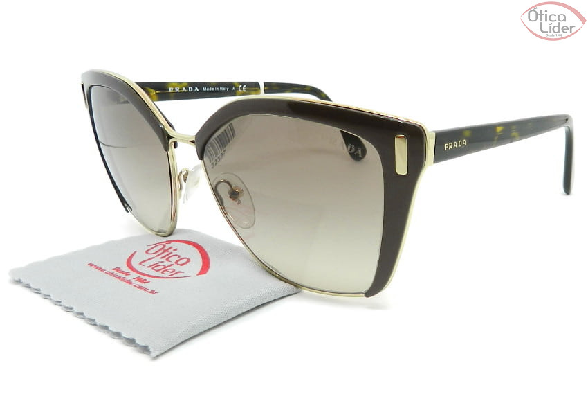 Prada SPR56t dho 3d0 57 Acetato Mesclado / Metal Dourado