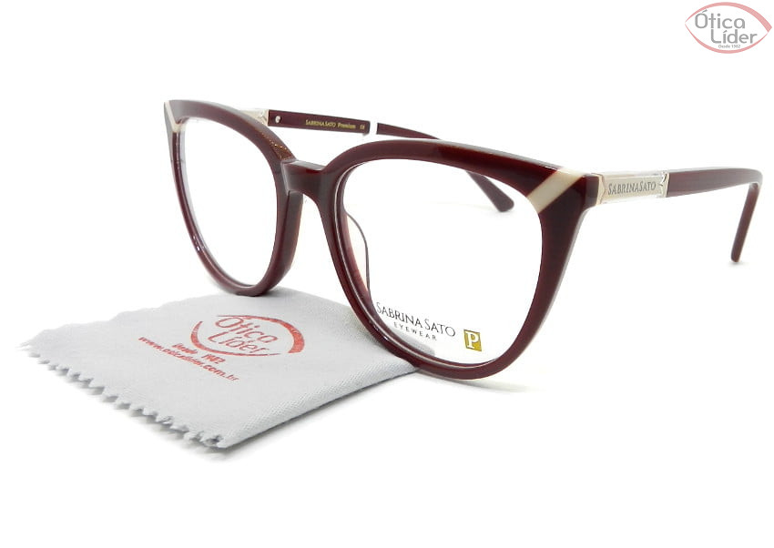 Sabrina Sato Premium SS482 C3 54 Acetato Bordô / Rosado