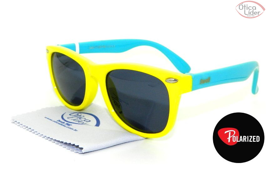 Swell SW 802 52 Infantil Wayfarer Acetato Amarelo / Azul Polarizado